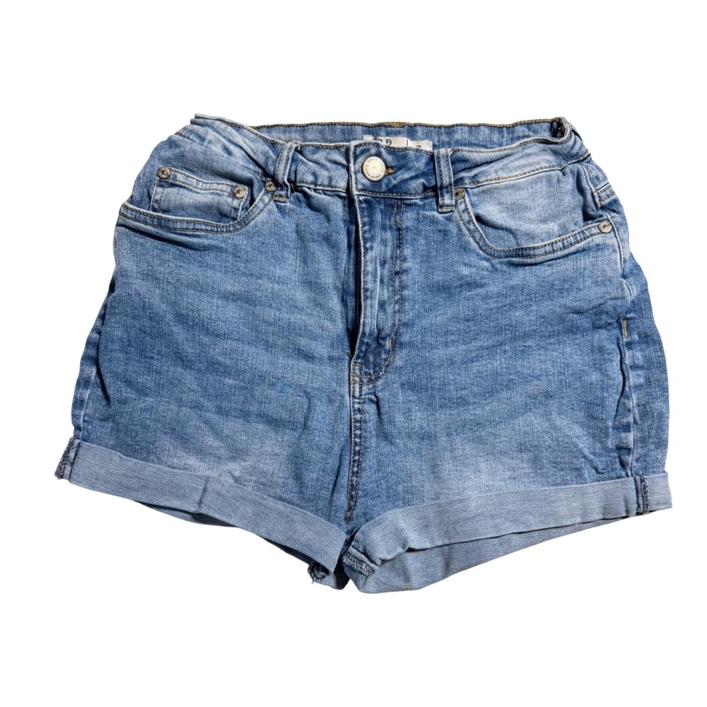 Urban Basics U2B Womens High Rise Cuffed Denim Jean Shorts Blue Size 7